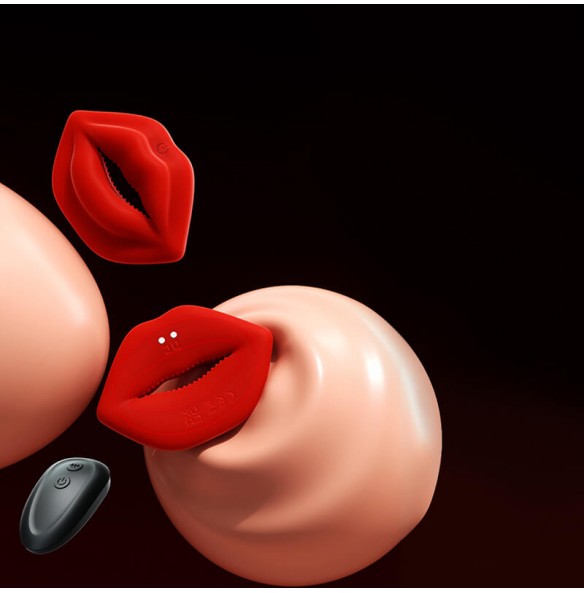 MizzZee - Wireless Lip-Shaped Nipple Clamp Massager (Chargeable - Red) MizzZee - Wireless Lip-Shaped Nipple Clamp Massager (Chargeable - Red)